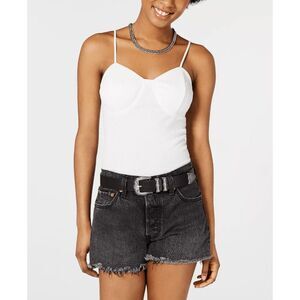 Self Esteem Juniors' Ribbed Camisole - White XS